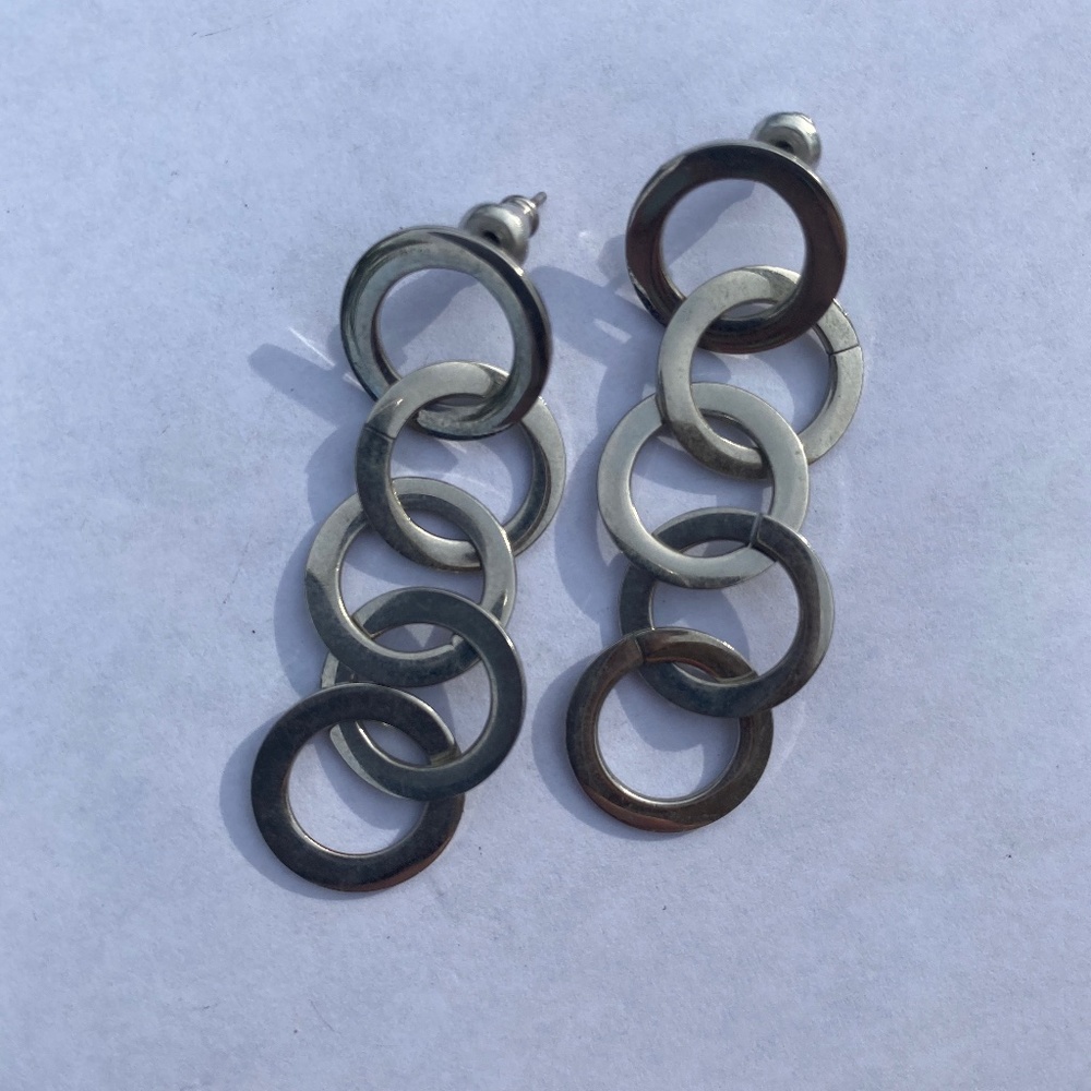 Silver Circle Earrings